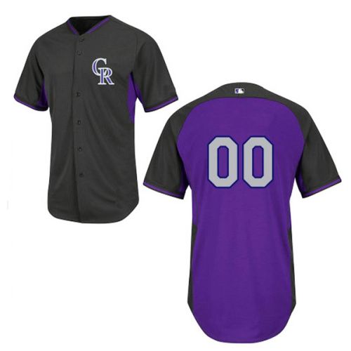 Colorado Rockies Authentic Style Personalized BP Black  Jersey