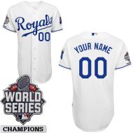 Kansas City Royals Authentic Style Personalized World  Series 2015 Home White Jersey