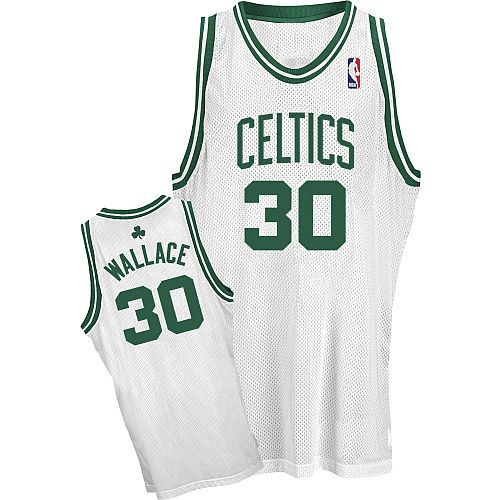 Boston Celtics Authentic Style Home Jersey White #30 Rasheed Wallace