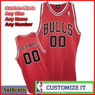 Chicago Bulls Custom Authentic Style Road Jersey Red