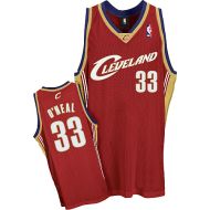 Cleveland Cavaliers Authentic Style Road Jersey Red #33 Shaquille O'Neal