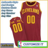 Cleveland Cavaliers Custom Authentic Style Road Jersey Red