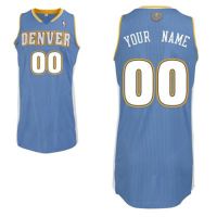 Denver Nuggets Custom Authentic Style Classic Away Blue Jersey