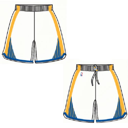 Mens Golden State Warriors Home White Authentic Style On-Court Shorts