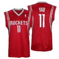 Yao Ming #11 Houston Rockets Authentic Style Away Red Basketball Jersey