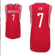 Jeremy Lin #7 Houston Rockets Authentic Style Away Red Jersey