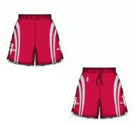 Mens Houston Rockets Road Red  Authentic Style On-Court Shorts 