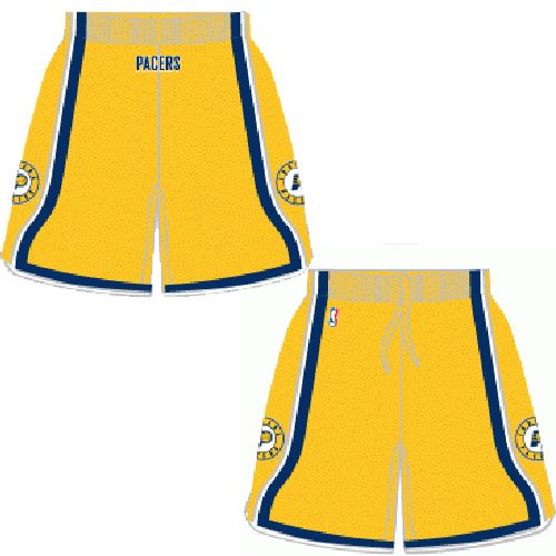 Mens Indiana Pacers Alt Gold Authentic Style On-Court Shorts