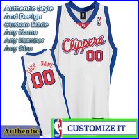 Los Angeles Clippers  White Authentic Style Classic Home Jersey