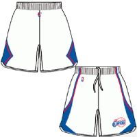 Mens Los Angeles Clippers Home White Authentic Style On-Court Shorts