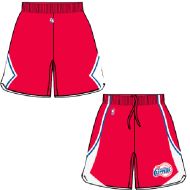 Mens Los Angeles Clippers Road Red Authentic Style On-Court Shorts