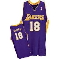 LA Lakers Authentic Style Road Jersey Purple #18 Sasha Vujacic