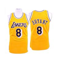 LA Lakers Throwback Authentic Style Jersey Gold #8 Kobe Bryant