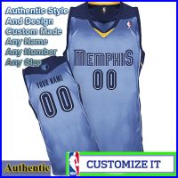 Memphis Grizzlies Custom Authentic Style Alternate Jersey Powder Blue