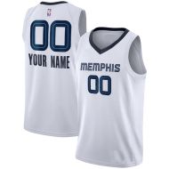 Memphis Grizzlies Custom Authentic Style Home T21 White Jersey