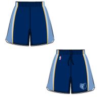 Mens Memphis Grizzlies Road Blue Authentic Style On-Court Shorts