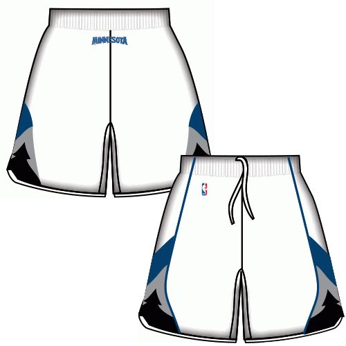 Mens Minnesota Timberwolves Home White Authentic Style On-Court Shorts