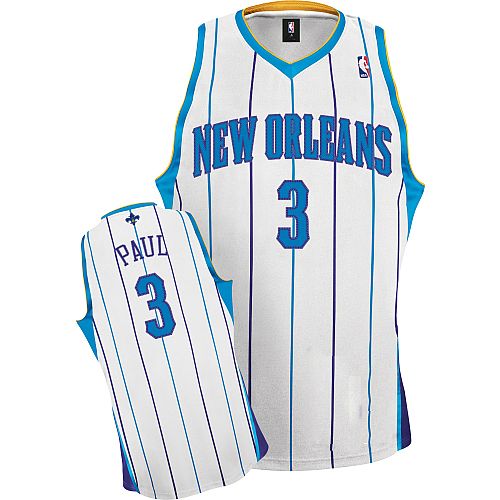 New Orleans Hornets Authentic Style Home Jersey White #3 Chris Paul