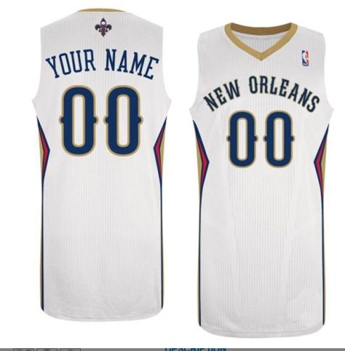 New Orleans Pelicans Custom Authentic Style Home Jersey White