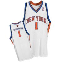 New York Knicks Authentic Style Home Jersey White #1 Amar'e Stoudemire
