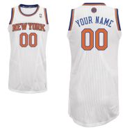 New York Knicks White Custom Authentic Style Home Jersey