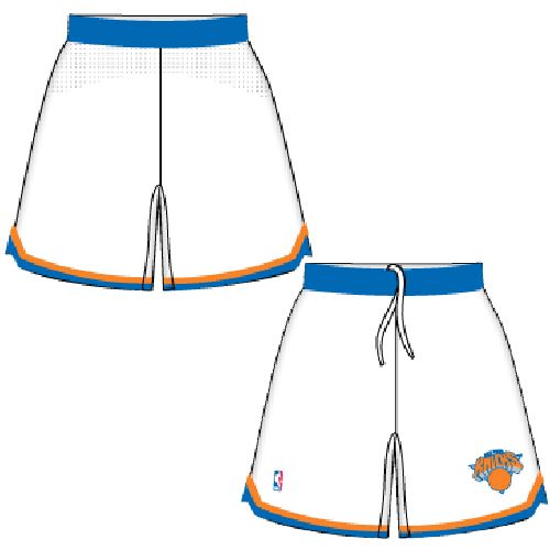 Mens New York Knicks Home White Authentic Style On-Court Shorts