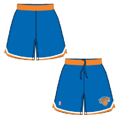 Mens New York Knicks Road Blue Authentic Style On-Court Shorts