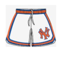 Mens New York Knicks Throwback White Authentic Style Shorts