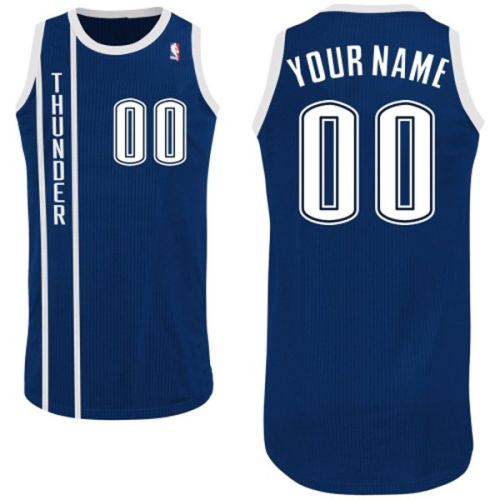 Oklahoma City Thunder Blue Custom Authentic Style Alt Jersey