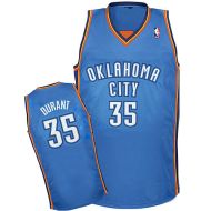 Oklahoma City Thunder Custom Authentic Style Road Jersey Blue #35 Kevin Durant