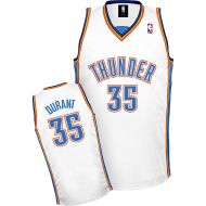 Oklahoma City Thunder Authentic Style Home Jersey White #35 Kevin Durant