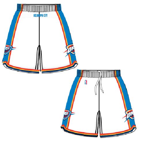 Mens Oklahoma City Home White Authentic Style On-Court Shorts