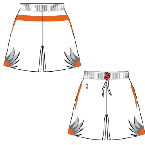 Mens Phoenix Suns Home White Authentic Style On-Court Shorts