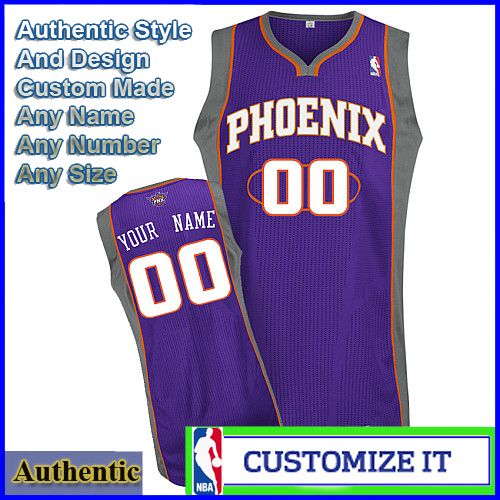 Phoenix Suns Custom Authentic Style Road Jersey Purple