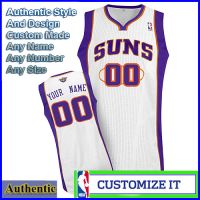 Phoenix Suns White Custom Authentic Style Home Jersey