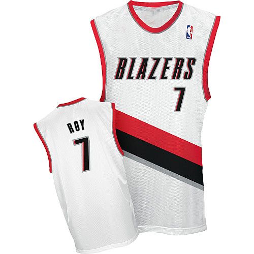 Portland Trail Blazers Custom Authentic Style Home Jersey White # 7 Brandon Roy