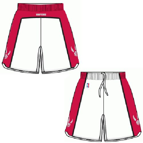 Mens Toronto Raptors Home White Authentic Style On-Court Shorts