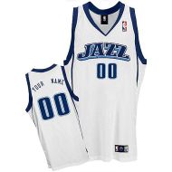 Utah Jazz  White Custom Authentic Style Home Jersey
