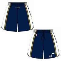 Mens Utah Jazz Road Blue  Authentic Style On-Court Shorts