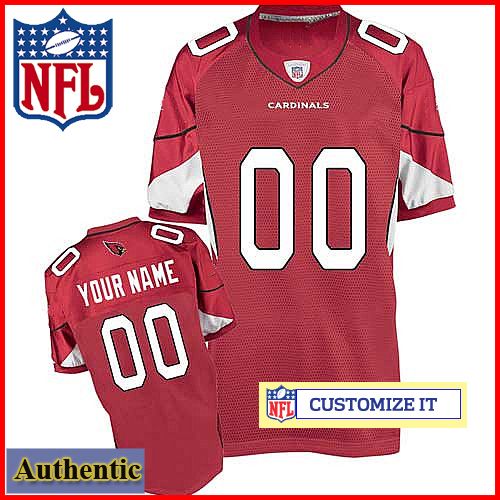 Arizona Cardinals Womens RBK Style Authentic Home Red Jersey Customized