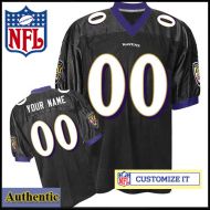 Baltimore Ravens RBK Style Authentic Alt Black Jersey (Pick A Player)