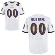 Baltimore Ravens Nike Elite Style Away White Jersey (Pick A Name)