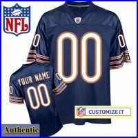 Chicago Bears RBK Style Authentic Home Blue Jersey (Pick A Player)