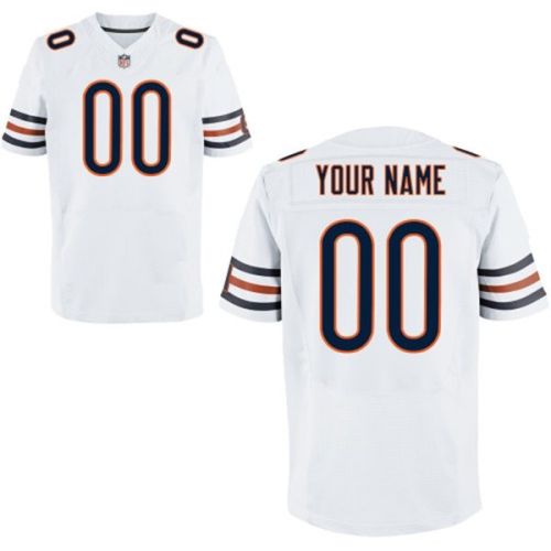 Chicago Bears Nike Elite Style Away White Jersey (Any Name) 