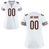 Nike Style Women's Chicago Bears Customized Away White (Any Name Number)