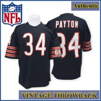 Chicago Bears Authentic Style Throwback Navy Jersey #34 Walter Payton