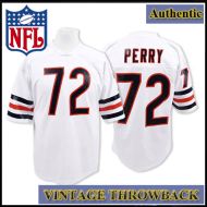 Chicago Bears Authentic Style Throwback White Jersey #72 William Perry