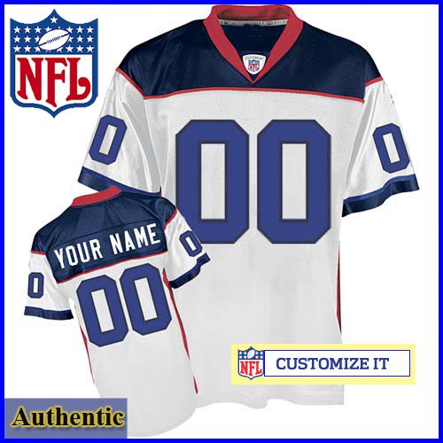 Buffalo Bills RBK Style Authentic White Jersey (Pick A Player)