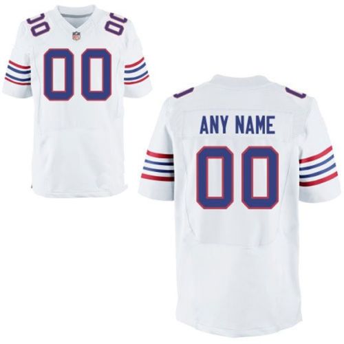 Buffalo Bills Nike Elite Style Alt White Jersey (Any Name) 