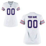 Nike Style Women's Buffalo Bills Customized Alternate White Jersey (Any Name Number)